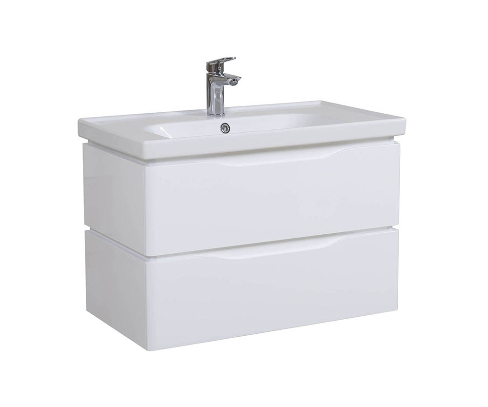 Тумба с умывальником подвесная Aqua Rodos Венеция 80 см  с умывальником Frame (АР0002786) фото