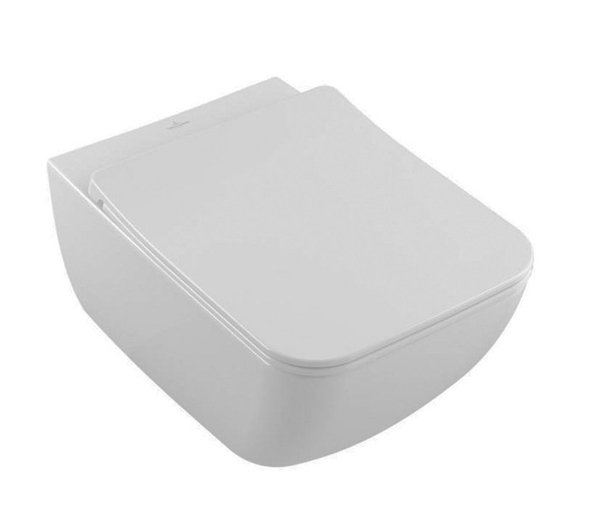 Унитаз подвесной Villeroy&Boch Verity Line безободковый + сиденье Duroplast Soft Close (4615R001+8M19S101) фото