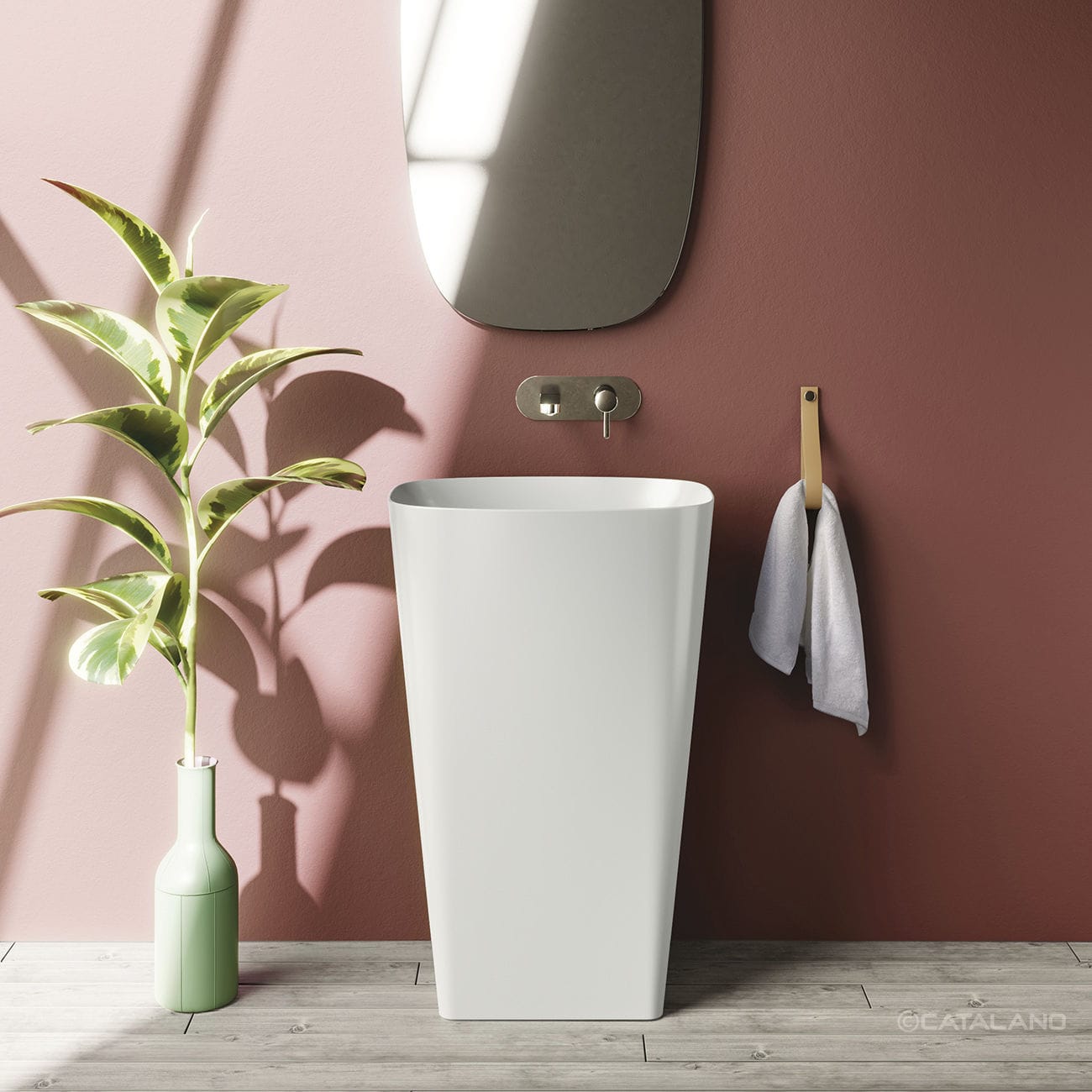 Умывальник отдельностоящий Catalano GREEN LUX 55x38x85 см (1FRPGRLX00) фото