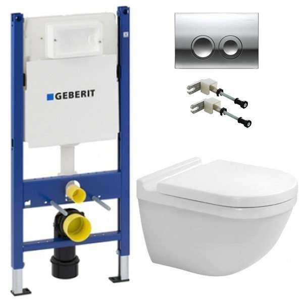 Набор инсталляция для унитаза Geberit Duofix с унитазом Duravit Starck 3 и сиденье Soft-Close (458125S22) фото
