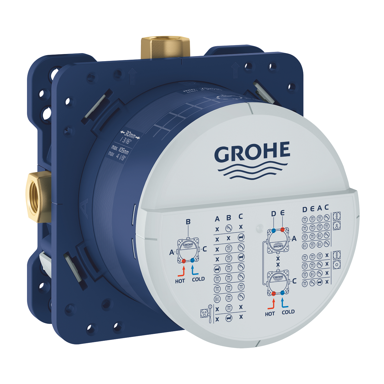 Скрытая часть смесителя для ванны и душа Grohe SmartBox Rapido термостатическая (35600000) фото