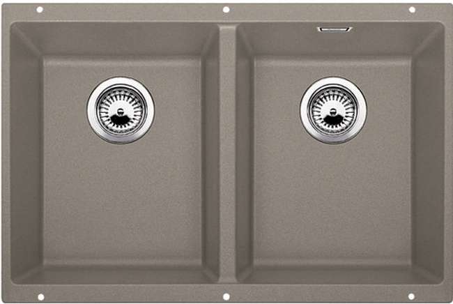 Кухонная мойка Blanco Subline 350/350-U Silgranit серый беж (523581) фото
