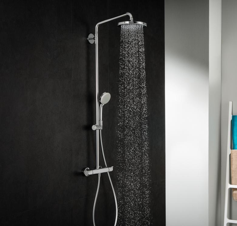 Душевая система Hansgrohe Showerpipe Croma 220 EcoSmart с термостатом (27188000) фото
