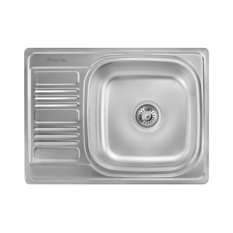 Кухонная нержавеющая мойка одночашевая с крылом Imperial 6950 Decor 06 (IMP6950DEC) фото