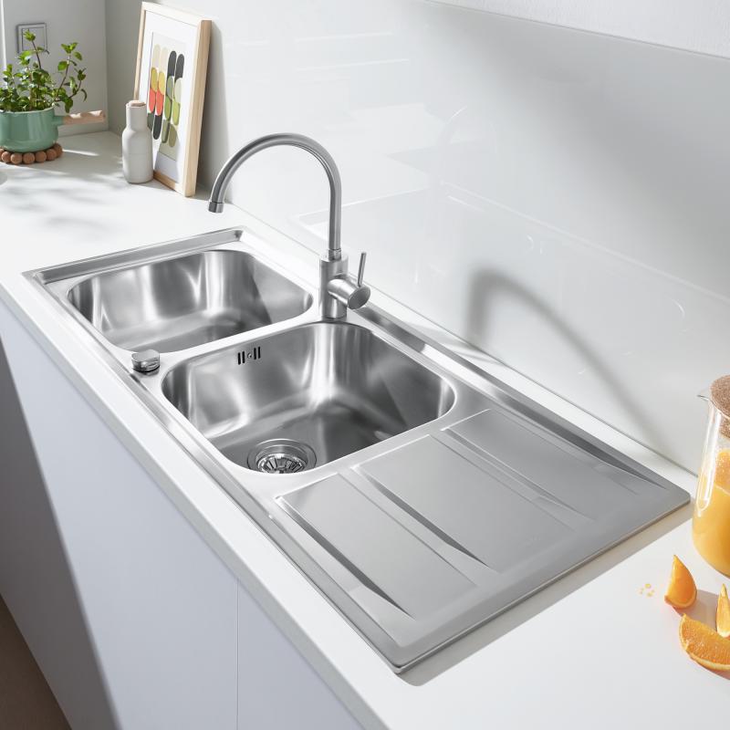 Кухонная мойка из нержавеющей стали Grohe K400 матовая (31587SD0) фото