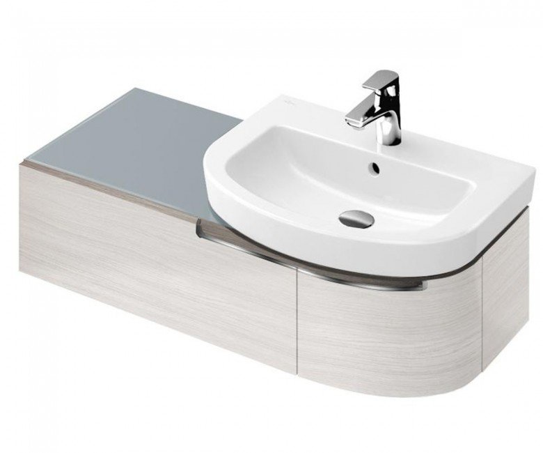 Тумба под умывальник Villeroy&Boch Subway 2.0 подвесная 98.7х25.7х47.8 white wood (A7031SE8) фото