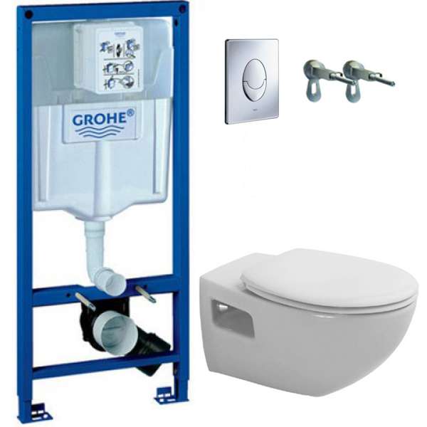 Инсталляционная система Grohe 38721001 + подвесной унитаз с крышкой Soft Close (38722547) фото