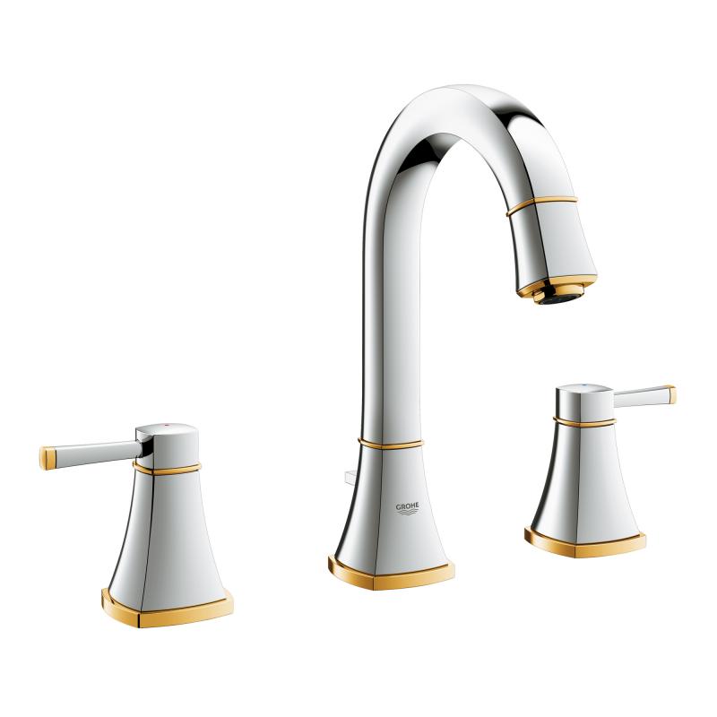 Смеситель для ванны Grohe Grandera на 3 отверстия хром/золото (20389IG0) фото