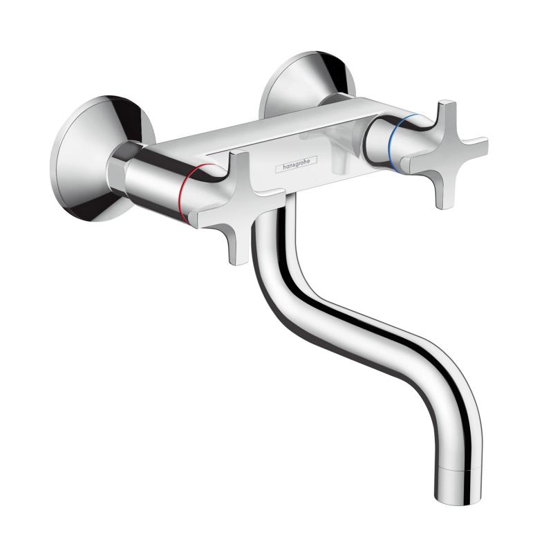 Кухонный смеситель настенный Hansgrohe Logis Classic двухвентильный (71287000) фото