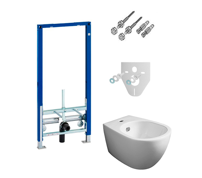 Комплект инсталляция для биде Geberit + биде Simas + звукоизолирующий комплект (1111.520.00.1+VI19) фото