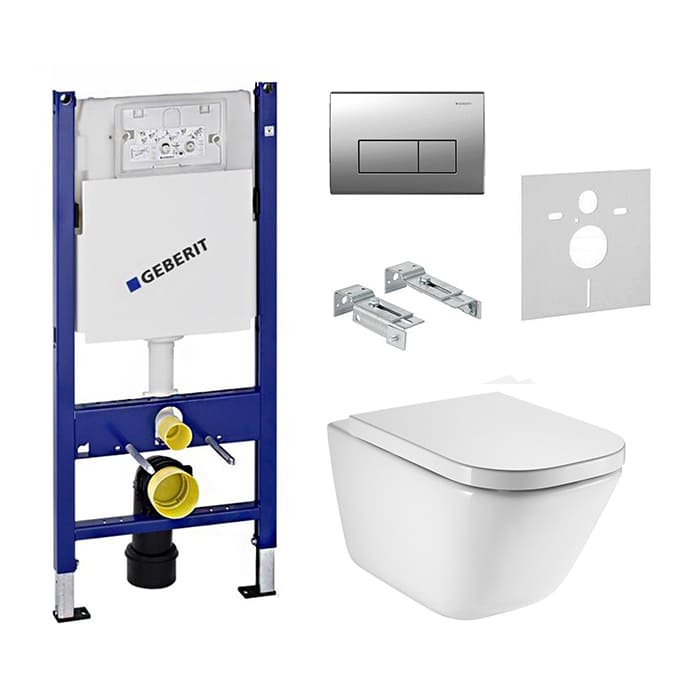 Комплект инсталляция с унитазом Geberit Duofix UP182 (458.178.21.1) + Roca Gap Clean Rim Soft Close (A34H47C000) фото