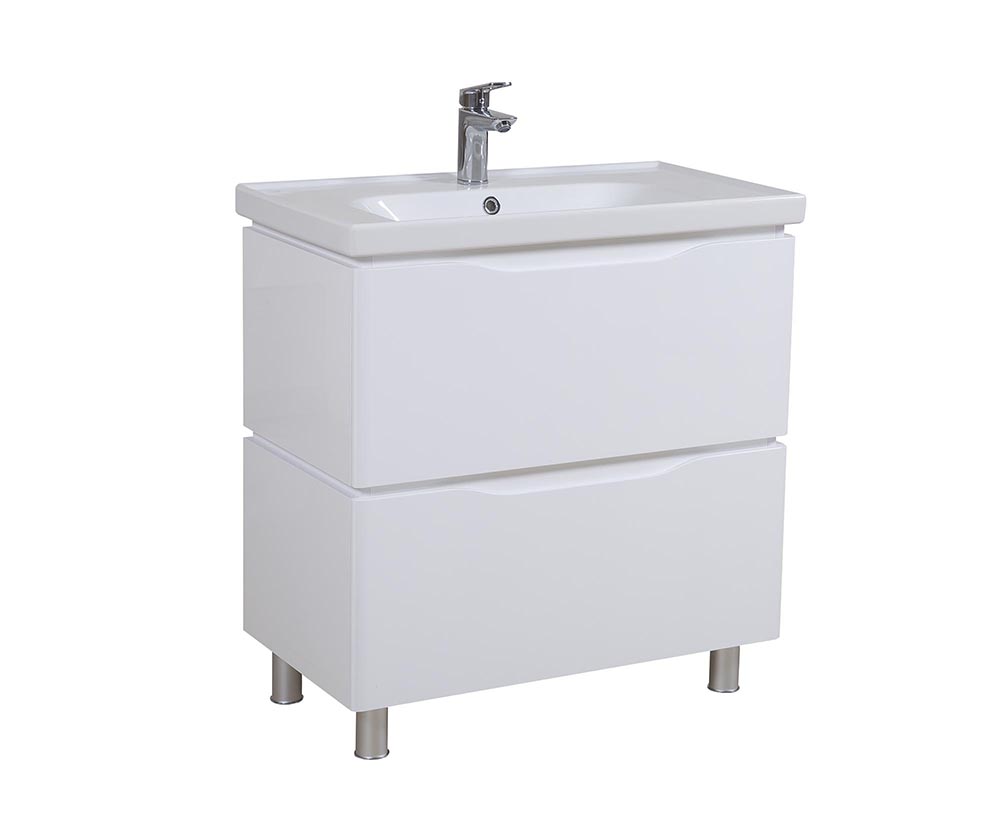 Тумба с умывальником Aqua Rodos Венеция 80 см  с умывальником Frame (АР0002784) фото