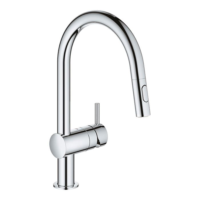 Смеситель кухонный Grohe Minta с выдвижным изливом (30348001) фото