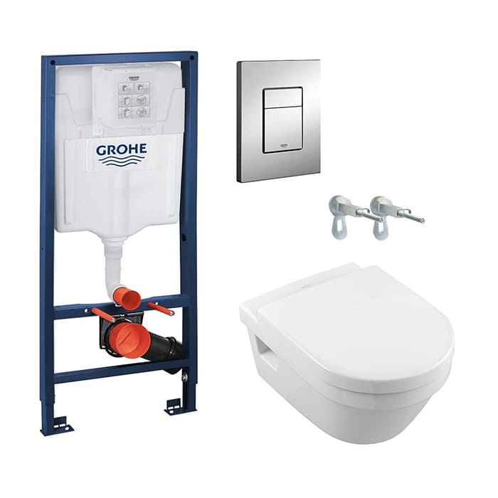 Комплект инсталляция с унитазом Grohe Rapid SL (38772001) + Villeroy&boch Omnia Architectura Soft Close DirectFlush (5684HR01) фото