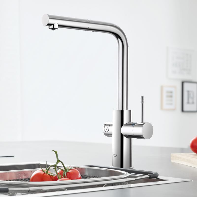 Смеситель кухонный Grohe Blue Home с ситемой фильтрации (31539000) фото