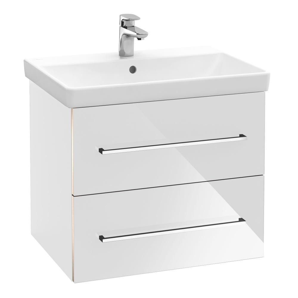 Тумба под умывальник Villeroy&Boch Avento подвесная квадратная 56.7х44.7х52 белый глянец (A88900B4) фото