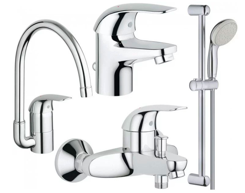 Набор смесителей 4 в 1 Grohe Euroeco (123242K) фото