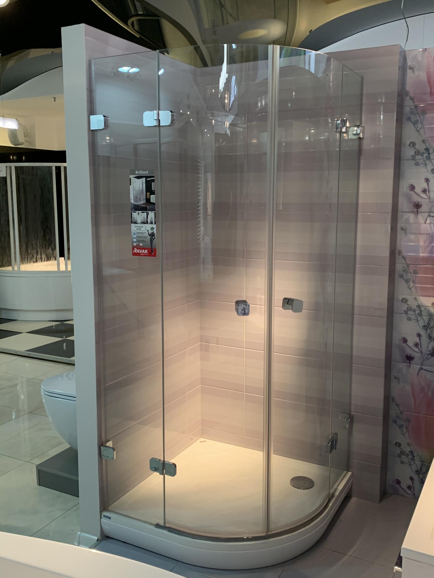 Комплект душевой кабины Ravak Brilliant BSKK4-90 с держателем (SLN000022) фото