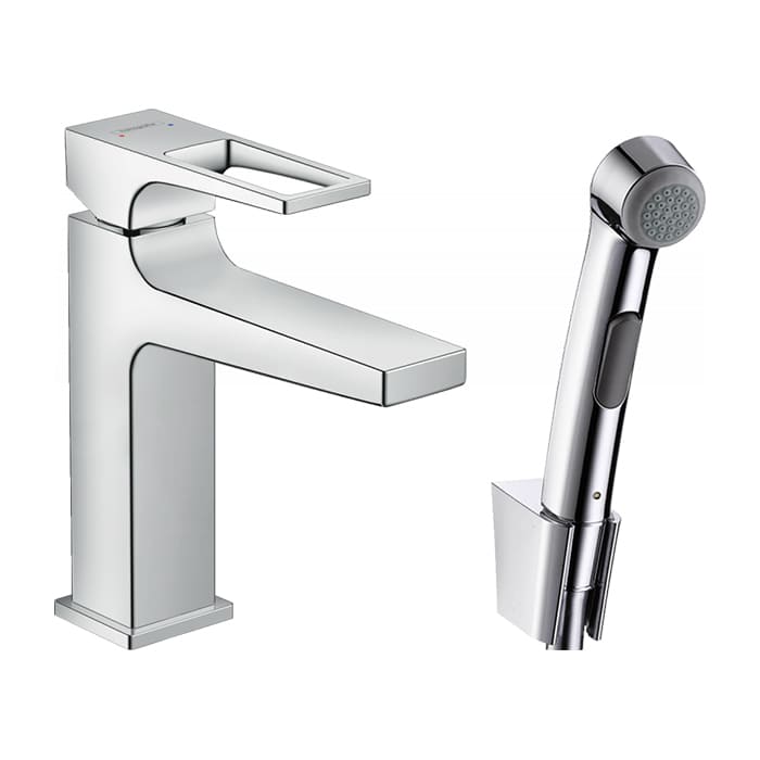 Смеситель для умывальника Hansgrohe Metropol с гигиеническим душем (74522000) фото