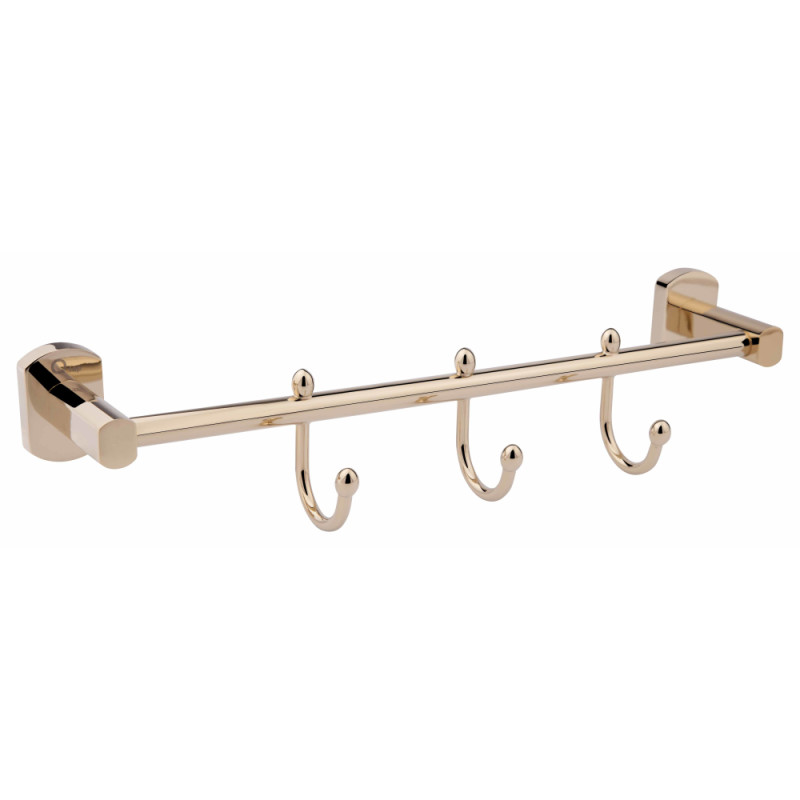 Полотенцедержатель Q-Tap Liberty ORO 1154-3 на 3 крючка  (QTLIBORO11543) фото