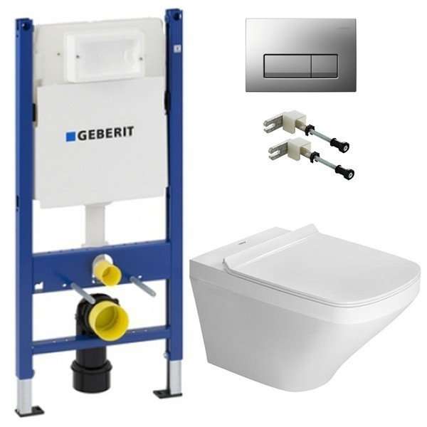Набор инсталляция для унитаза Geberit Duofix с унитазом Duravit Durastyle Rimless и сиденье Soft-Close (458105D25) фото