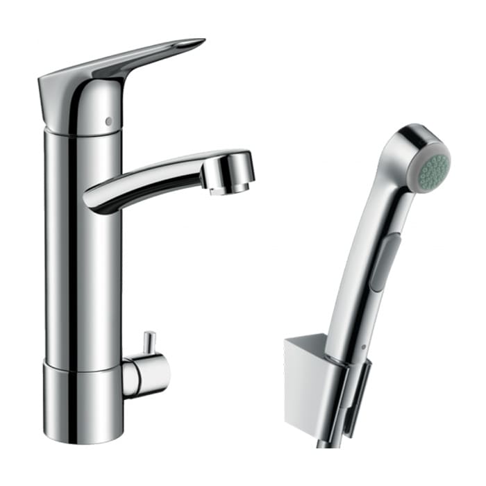 Смеситель для умывальника Hansgrohe Talis S с ручным душем (31515000) фото