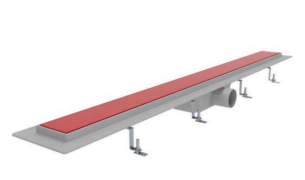 Душевой канал Styron Red Painted со стеклянной решеткой 70 см (STY-GFP-70) фото