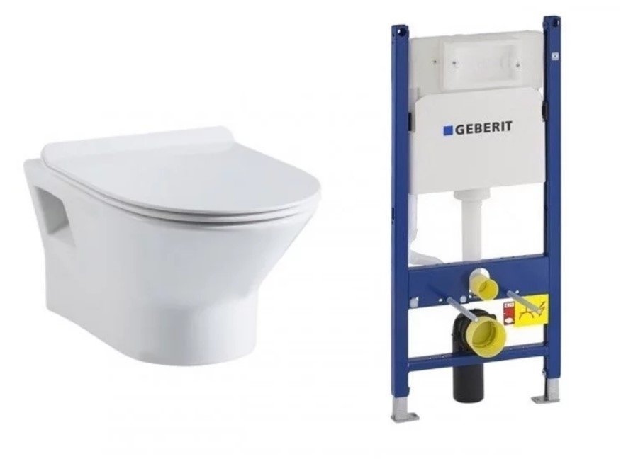 Комплект инсталляции Geberit 3в1 + унитаз Villeroy&Boch Omnia Architectura DirectFlush + сиденье Soft Close (458.126.00.1+5684HR01N) фото