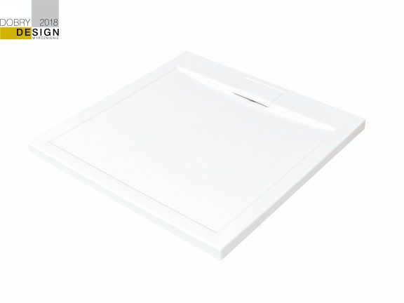 Поддон квадратный Besco AXIM 90х90 stone effect черный + сифон (NAVARA35879) фото