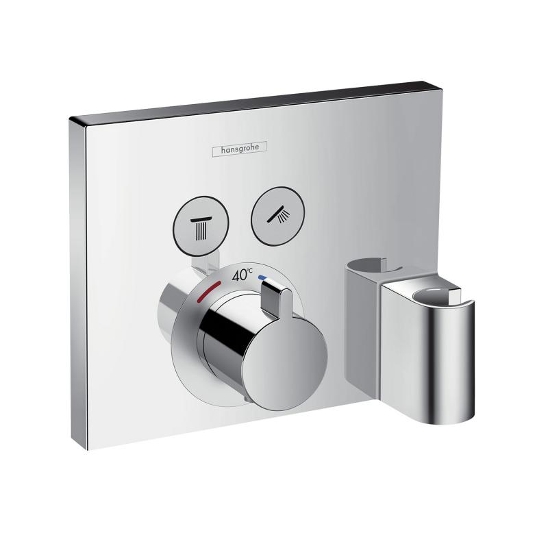 Наружная часть смесителя для душа Hansgrohe ShowerSelect термостатический с держателем душа (15765000) фото