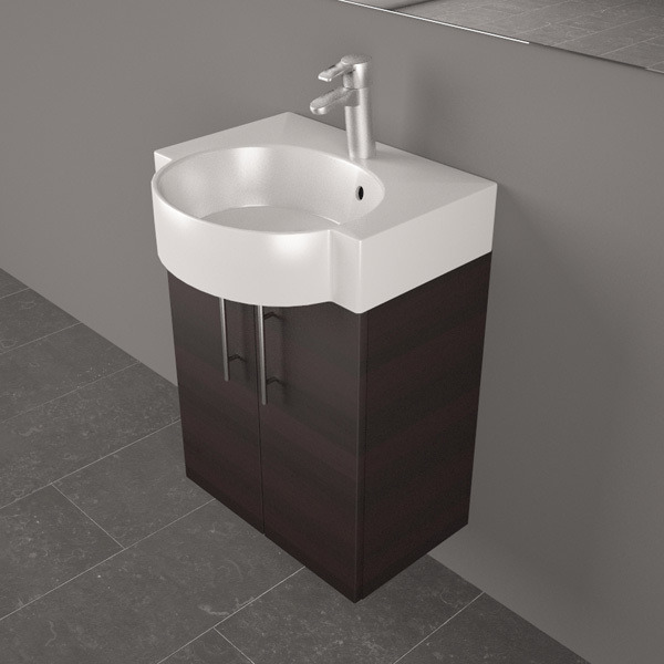 Умывальник с тумбой Fancy Marble Ibiza 50 венге (ШН-512 В + 0905101) фото