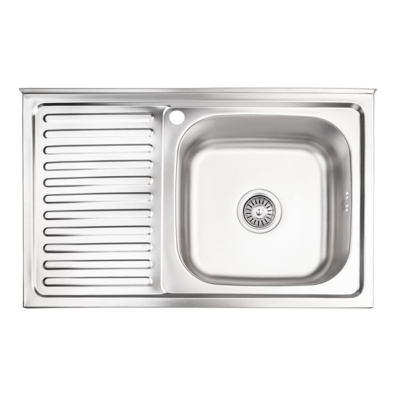 Кухонная мойка Lidz 5080-R Decor 0,8 мм (LIDZ5080RDEC06) фото