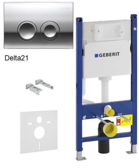 Инсталляция Geberit Duofix 458.121.21.1/458.126.00.1 4 в 1 + кнопка смыва Delta 115.125.21.1 (458.121.21.1) фото