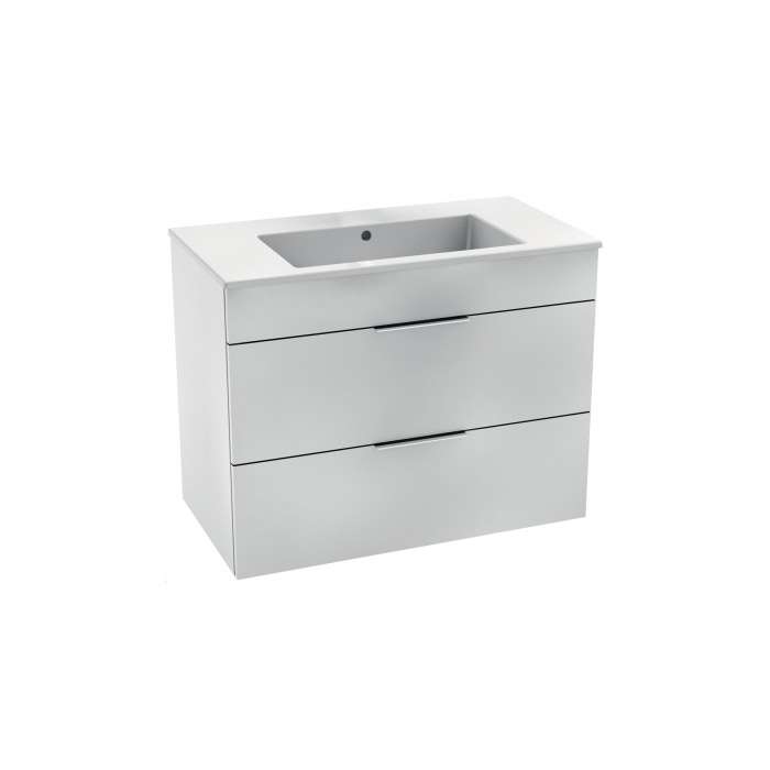 Умывальник с тумбой Jika Cube 80 см 2 ящика, белый (H4537621763001) фото