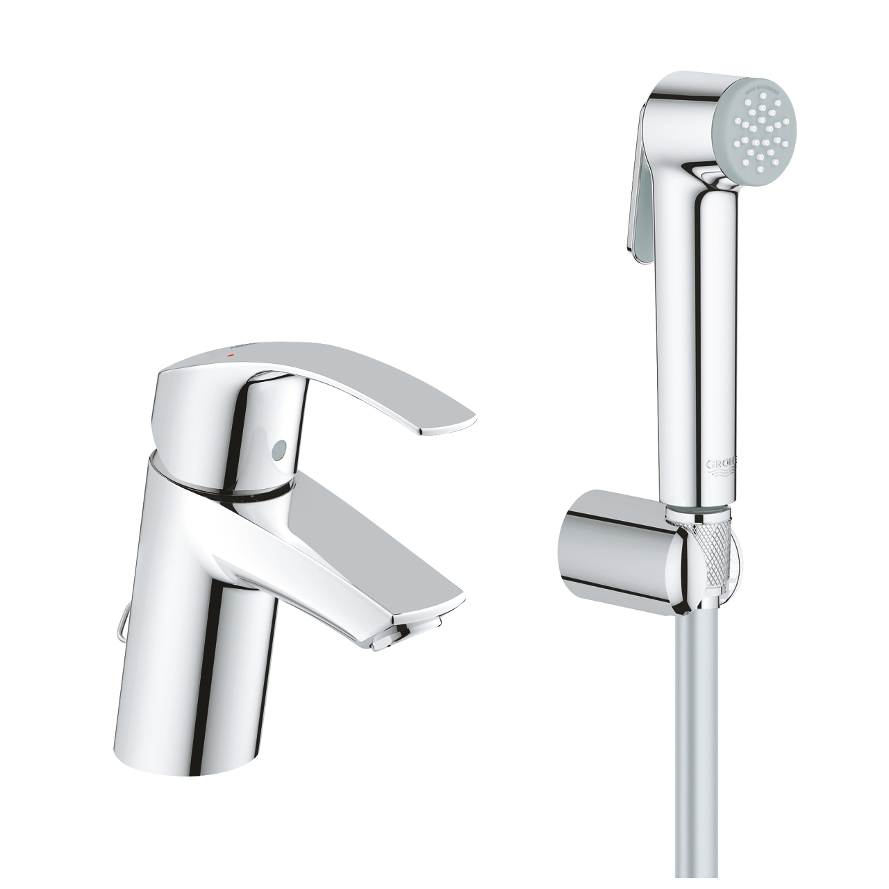 Смеситель для умывальника Grohe Eurosmart с гигиеническим душем (23124002) фото