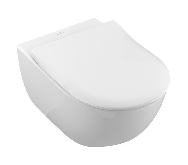 Унитаз подвесной Villeroy&Boch Subway 2.0 без ободка с сиденьем Soft Close (5614R201) фото