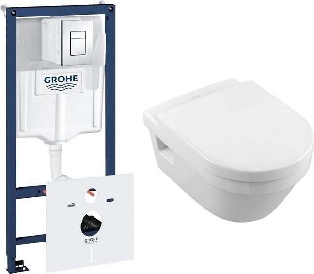Комплект инсталляция для унитаза Grohe Rapid SL Fresh + унитаз Villeroy&Boch Architectura + сидение Soft Close (5684HR01+38827000) фото