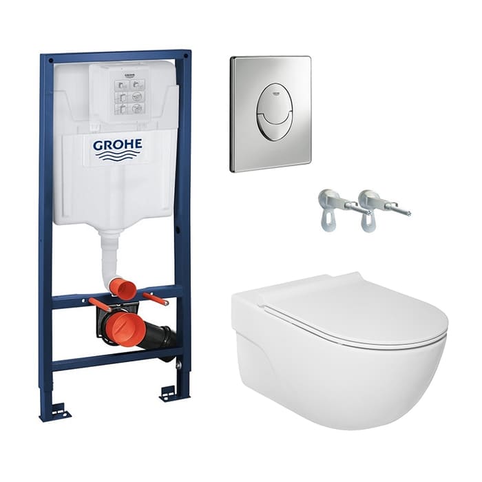 Комплект инсталляция с унитазом Grohe Rapid SL (38721001) + Roca Meridian Clean Rim Soft Close (A34H240000) фото