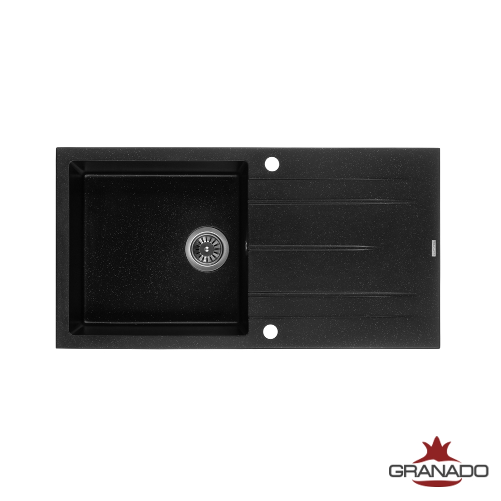 Кухонная мойка GRANADO MORA black shine (2601) фото
