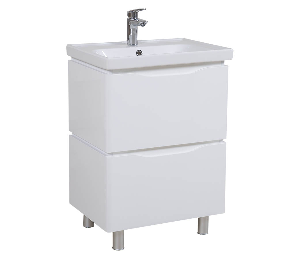 Тумба с умывальником Aqua Rodos Венеция 60 см  с умывальником Frame (АР0002783) фото