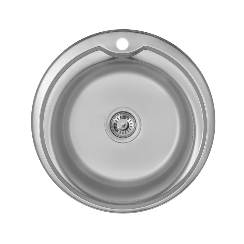 Кухонная нержавеющая мойка круглая Imperial 510-D Polish 08 (IMP510DPOL) фото