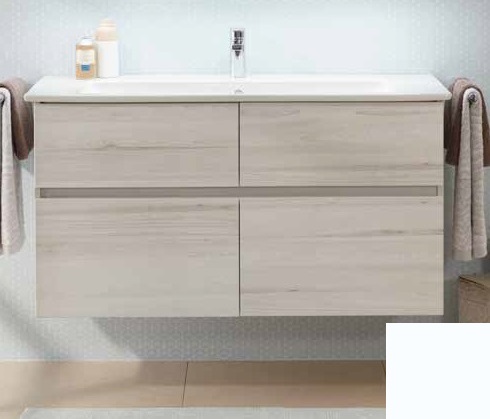 Тумба под умывальник Villeroy&Boch Verity Line подвесная 95.5х61.8х48.2 белый глянец (B66000DH) фото