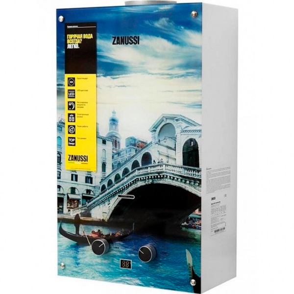 Газовый проточный водонагреватель Zanussi GWH 10 Fonte Glass Rialto фото