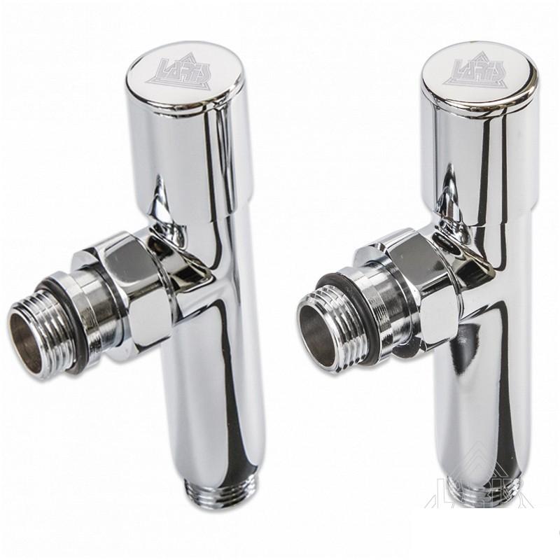 Комплект угловых кранов Laris Luxon 1/2''-1/2'' удлиненный (71401048) фото