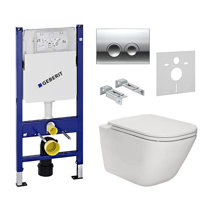 Комплект инсталляция с унитазом Geberit Duofix UP182 (458.161.21.1) + Roca Gap Clean Rim Soft Close (A34H47000) фото