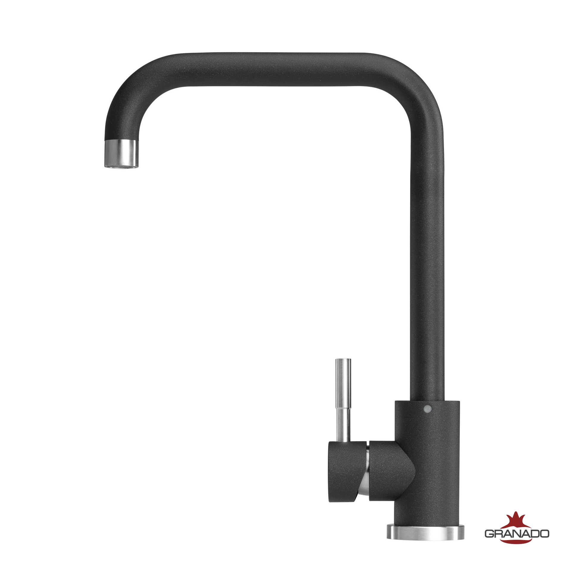 Смеситель кухонный GRANADO OVIEDO black shine (gz0201) фото