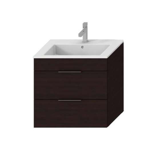 Умывальник с тумбой Jika Cube 65 см 2 ящика, темный дуб (H4536021763021) фото