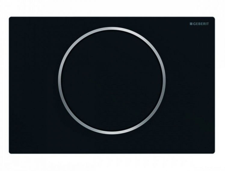 Клавиша смыва Geberit Sigma 10 черный матовый/хром глянцевый (115.758.14.5) фото