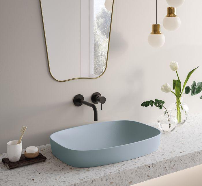 Умывальник Catalano GREEN LUX 65x40 см голубой матовый (165AGRLXAS) фото