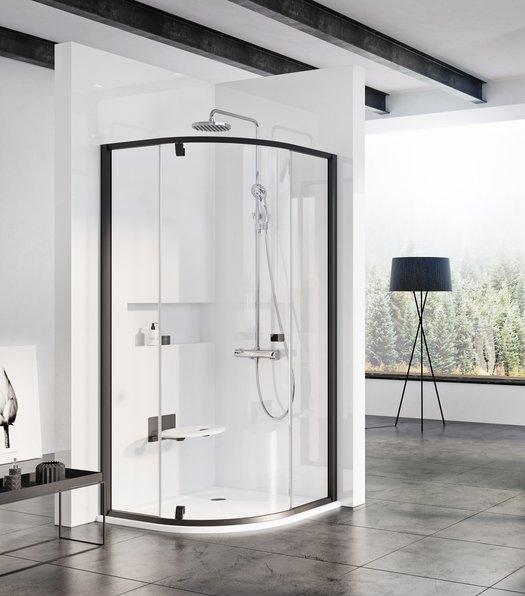 Душевая кабина Ravak Pivot PSKK3-90 черный transparent фото